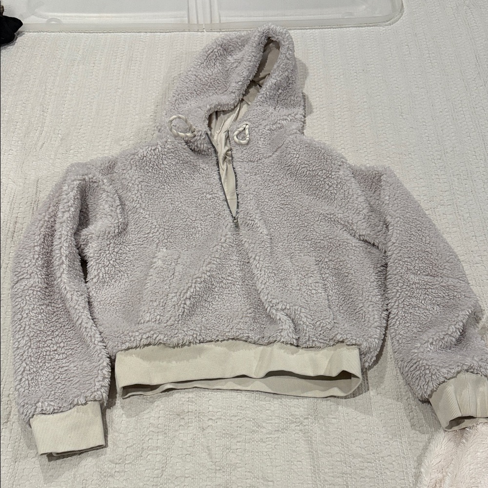 Cozy Gray Sherpa Hoodie - lululemon